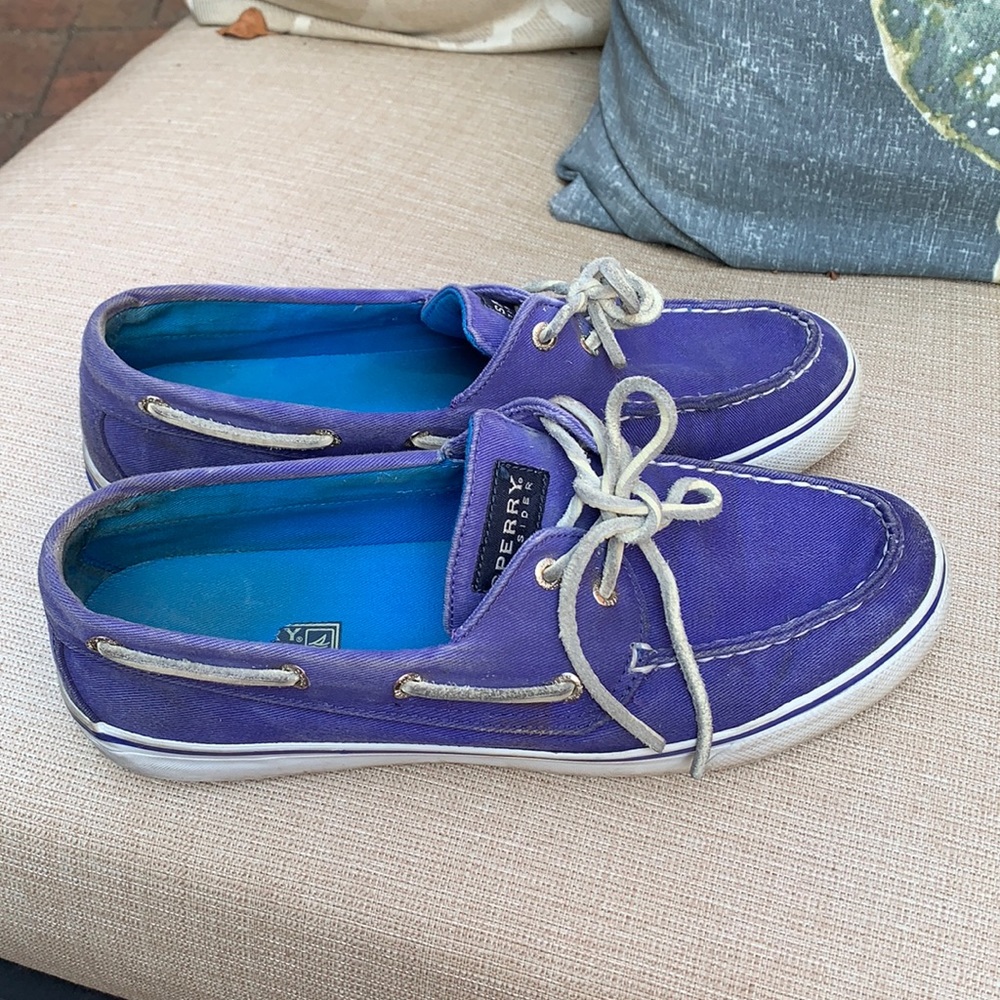 Vintage Sperry Topsiders in Purple Size 8.5